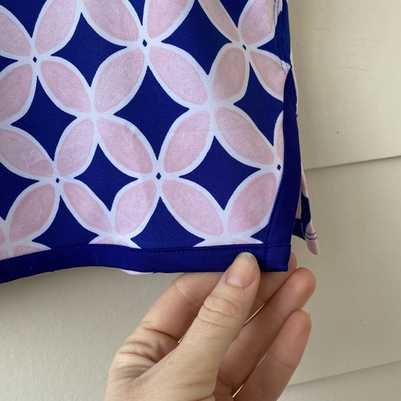 CROWN & IVY • Preppy Blue and a pink Geometric Skort size Large - Picture 4 of 13